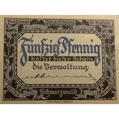 50 Pfennig Todtmoos, Menzenschwand, St. Blasien, Titisee, Bernau