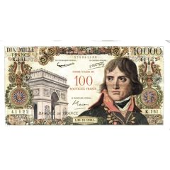 100 NF on 10000 Francs - Bonaparte type 1955