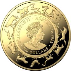 500 Dollars - Elizabeth II Posthumous, 6th Portrait - Year of the Rabbit, Gold Bullion