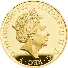 10 Pounds - Elizabeth II Queen`s 95th Birthday, Gold Proof