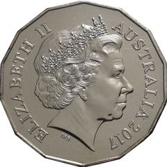 50 Cents - Elizabeth II 4th Portrait - Year of the Rooster