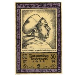 50 Pfennig Lutherhalle, H