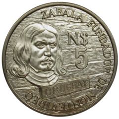 5 Nuevos Pesos Founding of Montevideo - Pattern