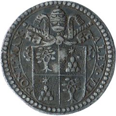 1 Grosso - Alexander VII Divided shield