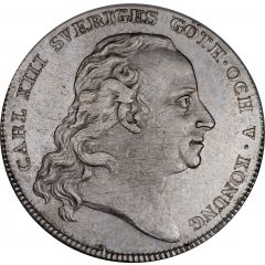 1 Riksdaler - Carl XIII without `NORR`