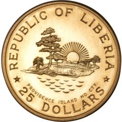 25 Dollars 70th Birthday of President Tubman