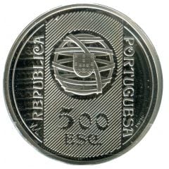 500 Escudos Banco de Portugal, Bimetallic foil silver and gold