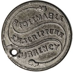 4 Cents - Civil War Merchant Token - S.H. Scripture Currency New York