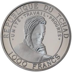 1000 Francs Multicolor McDonnell-Douglass DC-9 over mountains