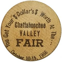 Wooden Dollar - Chattahoochee Valley Fair Columbus, Georgia