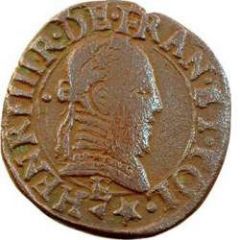 Double Tournois - Henri III Tours mint, 2nd type