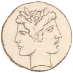 Denarius IMP CAES TRAIAN AVG GER DAC P P REST ROMA, Janus, Jupiter, and Victory