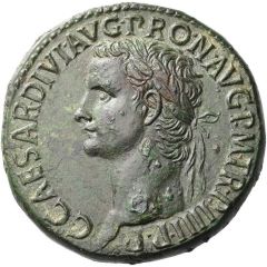 Sestertius - Caligula S P Q R P P OB CIVES SERVATOS
