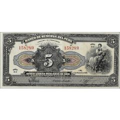 50 Soles de Oro Overprinted on P#54