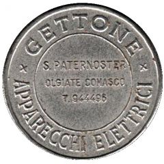Jukebox Token - Gettone Apparecchi Elettrici Olgiate Comasco