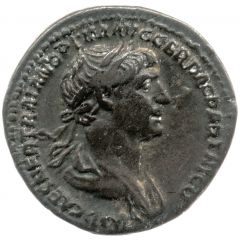 Denarius - Trajan P M TR P COS VI P P S P Q R FORT RED, Fortuna