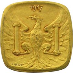 5 Centimes - ville de Besançon [25] Gold plated Brass