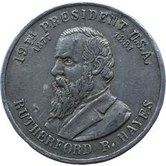 Medal - Golden Bubble Chewing Gum Rutherford B. Hayes