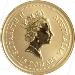 15 Dollars - Elizabeth II 3rd portrait - Australian Nugget Gold