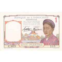 1 Piastre Red numeral