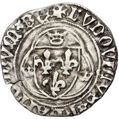 Blanc with crown - Louis XI doubled obverse legend