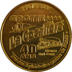 jeton touristique MONNAIE DE PARIS Courry Grottes de Cocalière N°2 40 ANS