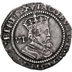 6 Pence - James I 3rd issue, 6th bust