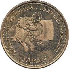 Official Licensed Medallion - France 98 World Cup Japan