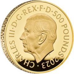 500 Pounds - Charles III Petition Crown, Portrait, Gold Proof