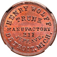 Token - Henry Wolff Trunk Manufactory Detroit, MI