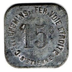 COMPAGNIE DES CHEMINS DE FER A VOIE ETROITE 15 Centimes