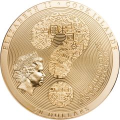 20 Dollars - Elizabeth II Wheel of Life, gilded