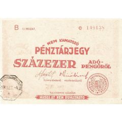 100 000 Adópengő Tax note, 3rd edition