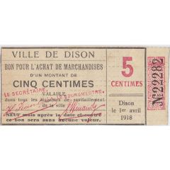 5 Centimes Ville de Dison