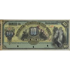 10 Mil Réis Banco da República dos Estados Unidos do Brazil, 1st. Print