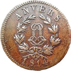 5 Centimes - Louis XVIII Antwerp, Siege Coinage