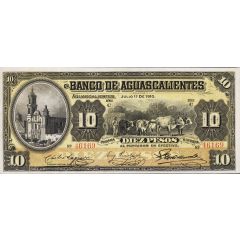 10 Pesos El Banco de Aguascalientes