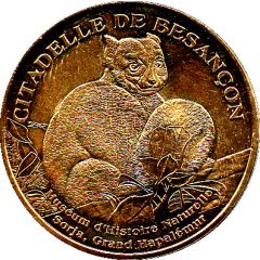 Monnaie de Paris Tourist Token - Citadelle de Besançon Muséum d`histoire naturelle - Sorja Grand Hapalémur