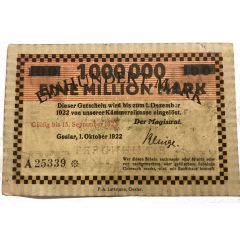 1 000 000 Mark overprint on 100 Mark