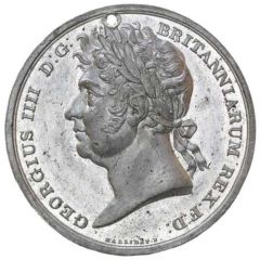 Medal - George IV Royal Visit, T. Halliday, white metal, 45mm