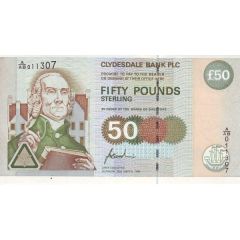 50 Pounds Clydesdale Bank