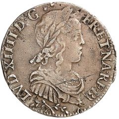 1/4 Ecu of Bearn with long wick - Louis XIV