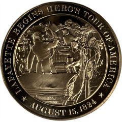 Medal - History of the United States Lafayette Begins Hero`s Tour of America