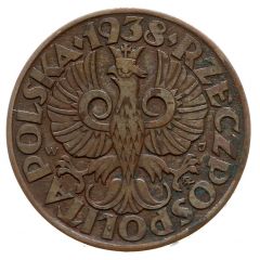 20 Groszy Trial Strike Br, German Occupation WW II