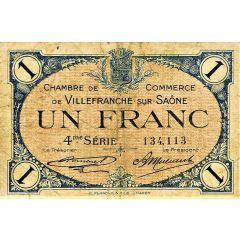 1 Franc - Chambre de Commerce de Villefranche-sur-Saône 69
