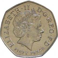 50 Pence - Elizabeth II 4th portrait, Commonwealth Games