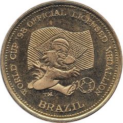 Official Licensed Medallion - France 98 World Cup Brazil