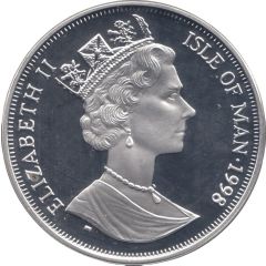 1 Crown - Elizabeth II World Cup France - tackling for ball; Silver Proof