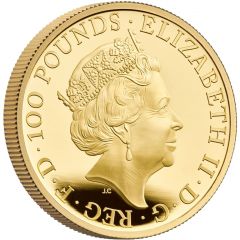 100 Pounds - Elizabeth II Posthumous, Year of the Rabbit, Gold Proof