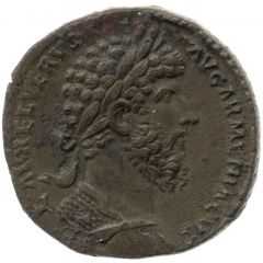 Sestertius - Lucius Verus TR P IIII IMP II COS II S C, Mars